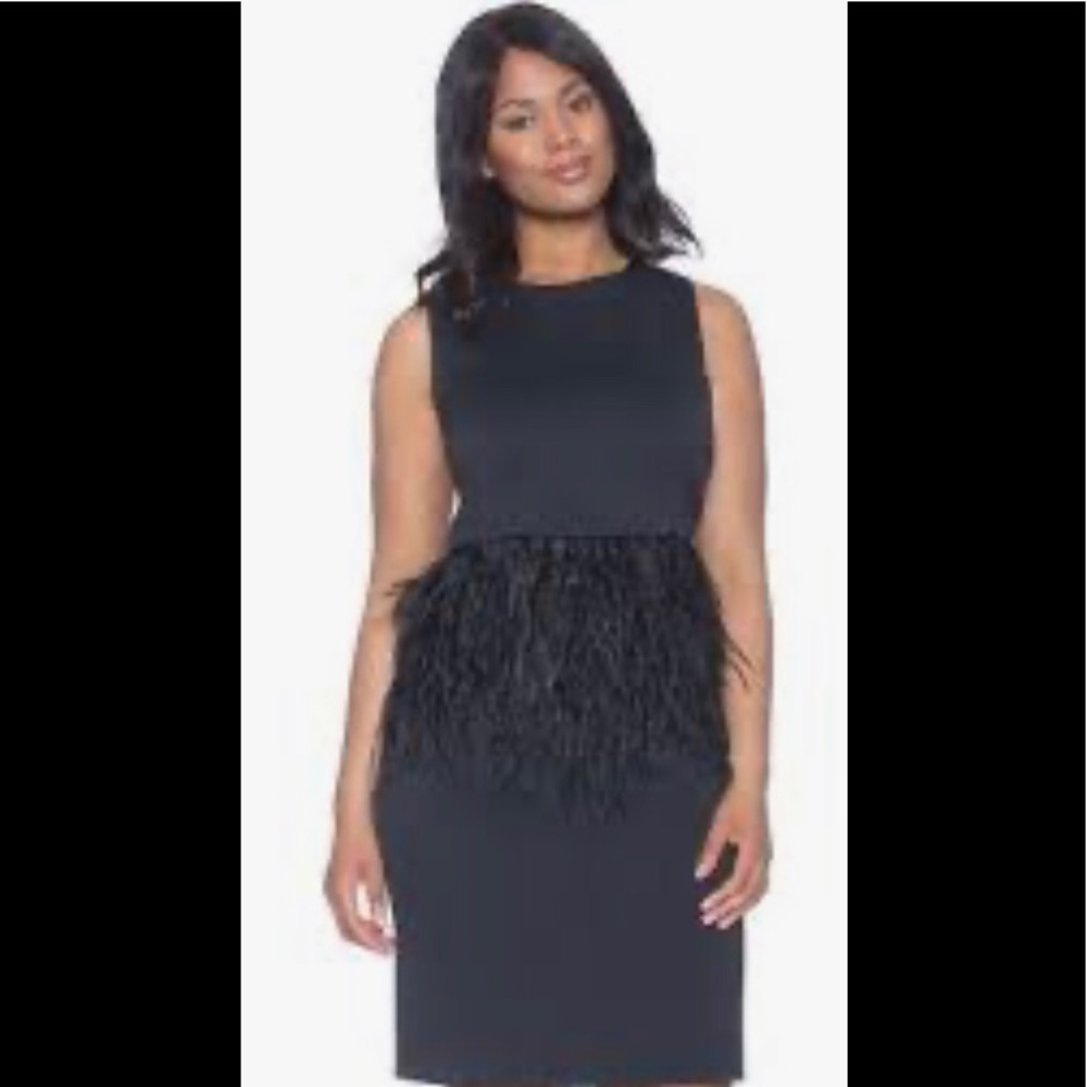 Studio Feather Peplum Dress